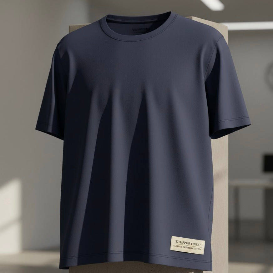 Tiruppur Finest Premium Cotton Crew Neck T-Shirt