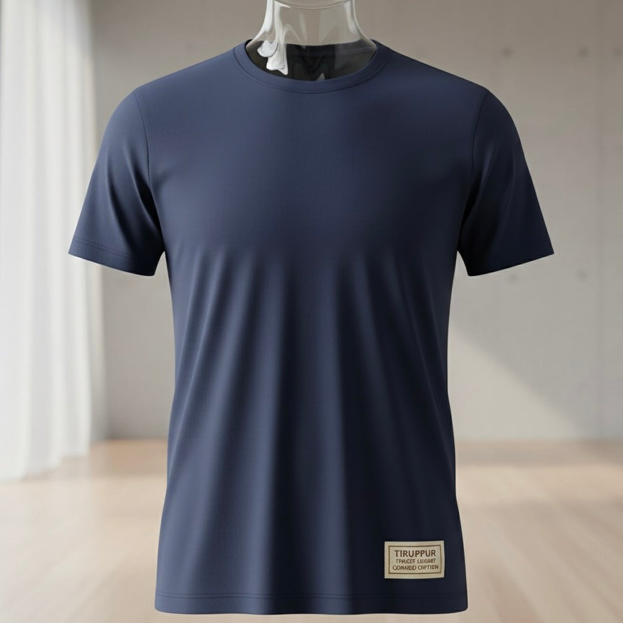 Tiruppur Finest Premium Cotton Crew Neck T-Shirt