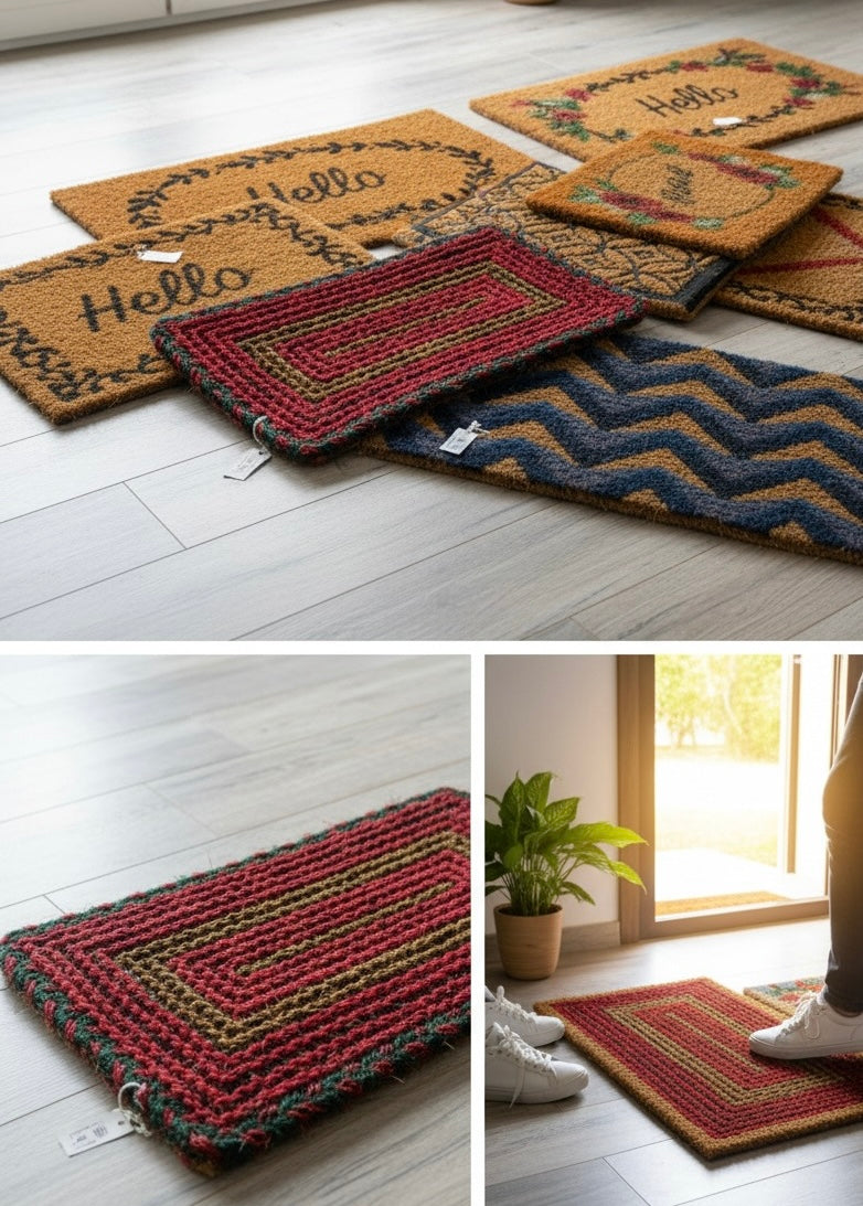 EcoCoir Handwoven Natural Coir Doormat Collection